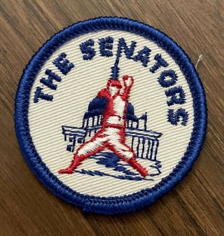 Rare Vintage Mlb Washington Senators Team Logo Souvenir Embroidered Patch: Nos