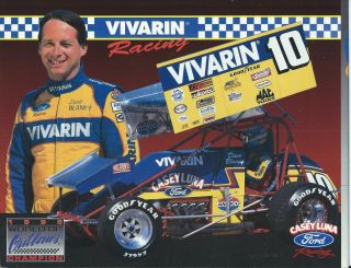 1996 Dave Blaney 10 Vivarin Sprint Car W/attachment Postcard
