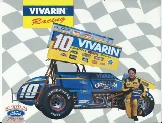 1995 Dave Blaney 10 Vivarin Sprint Car W/attachment Postcard
