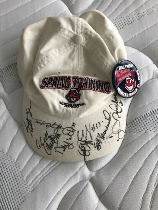 Cleveland Indians 2000 Signed Hat Cc Sabathia