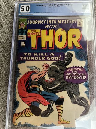 Thor 118.  1965.  Introducing: The Destroyer Pgx 5.  0 Vg/fn Ow/white Pages