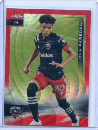 2021 Topps Chrome Mls Red Refractor 3/5 Kevin Paredes 50
