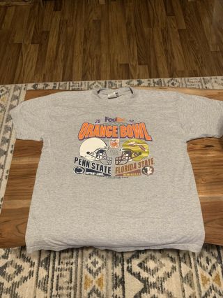 Vintage 2006 Orange Bowl Penn State Florida State T Shirt Size L 2