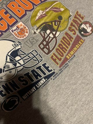 Vintage 2006 Orange Bowl Penn State Florida State T Shirt Size L 3