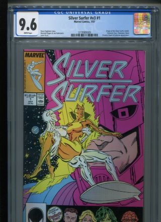Silver Surfer Volume 3 1 (1987) Cgc 9.  6 White Pages Englehart Marshall Rogers