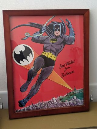 Vintage 1966 Batman Poster Best Wishes From Batman