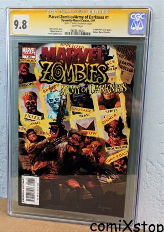 Ss Cgc 9.  8 Marvel Zombies | Army Of Darkness 1 Uncanny X - Men 141 Arthur Suydam