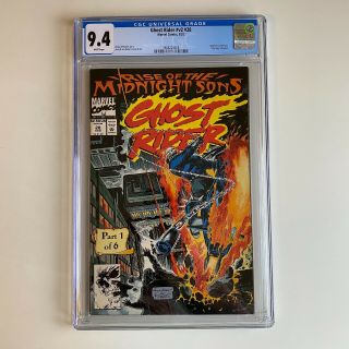 Marvel Ghost Rider 28 Cgc 9.  4 White Pages 1st App Midnight Sons Mcu Spec Nm