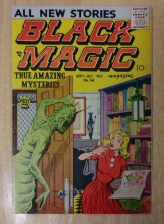 Black Magic Vol.  6 1 1957 Sweet F/vf Orlando Great Insect Man Cover