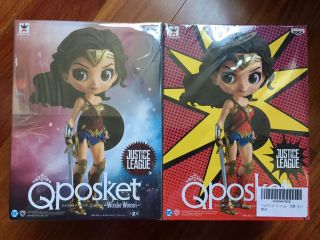 Banpresto Dc Comic Q Posket Justice League Wonder Woman Figures A B Color Set