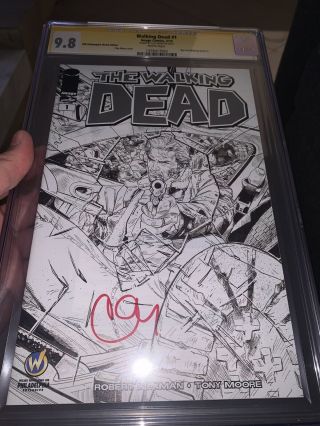 Walking Dead 1 Philadelphia Sketch Edition Variant Cgc Ss 9.  8 Clay Mann Signed