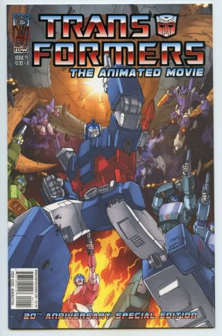 Transformers The Animated Movie Idw 20th Anniversary 1 - 4 Complete Set Nm