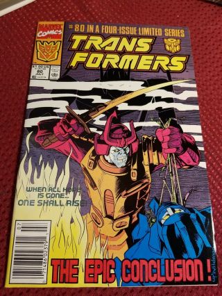Transformers 80 1991 Marvel Comics Vf/nm Bludgeon Battletrap Key Last Issue
