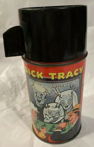 1967 Dick Tracy Metal Thermos Only Aladdin Vintage