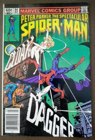 Peter Parker,  The Spectacular Spider - Man Mar 1982 64 1st App.  Cloak And Dagger