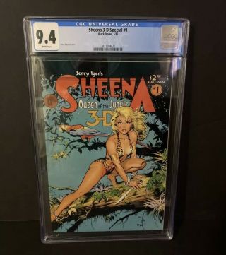 Sheena 3 - D Special 1 Cgc 9.  4 (1985) - Queen Of The Jungle With Glasses Wp