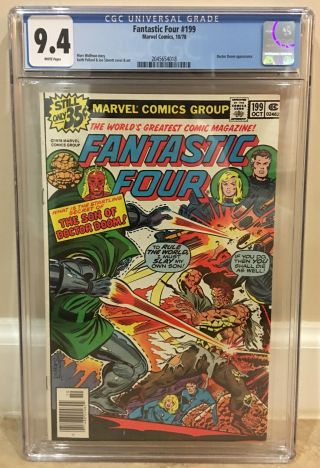 Fantastic Four 199 Cgc 9.  4 Doctor Doom Appearance The Son Of Dr Doom