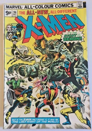 The Uncanny X - Men.  No 96.  Vintage 1975.  Key 1st Moira Mctaggert.  Vg,  4.  5